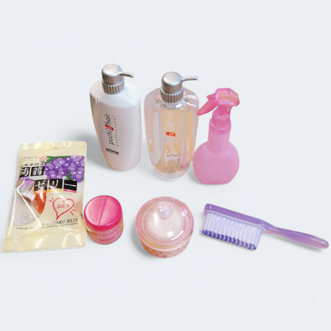 Re-Ment Drugstore 2005 #5 Shampoo, Conditioner & Cotton – Beauty Miniatures
