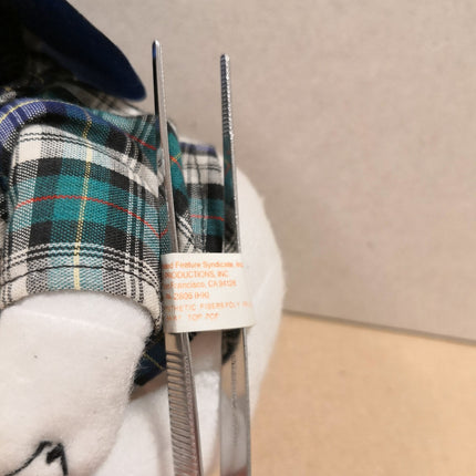 Snoopy 7" Plush with Hat & Plaid Coat – Applause Vintage (Pre-Owned)