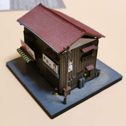 F-Toys 1/150 N Scale Painted Showa House Restaurant – 3.5" Railroad Model (Pre-Owned)