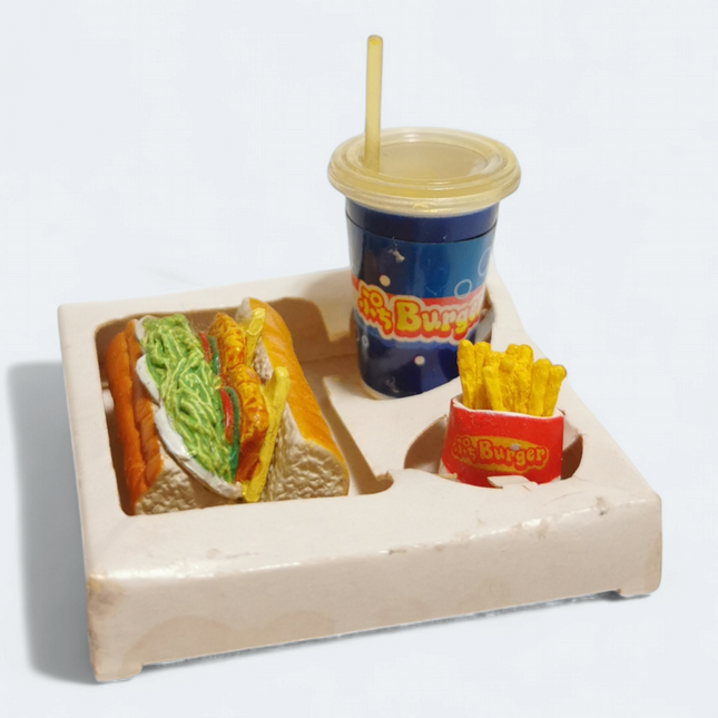 Re-Ment Miniature Petite Burger #3 Sandwich Sub with Soda & Fries – 2004 (Pre-Owned)