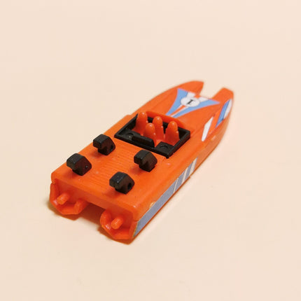 Vintage Kinder 1990 RED SPEEDBOAT HO Scale 1/87 Toy Boat Ship Miniature Plastic