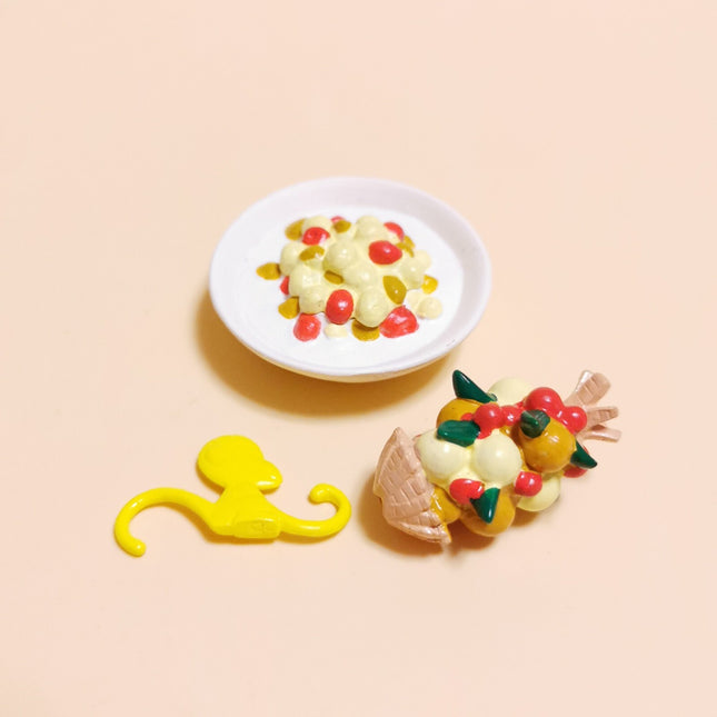 Breakfast Cereal Bowl & Fruit 1" Miniature – Dollhouse Food (Pre-Owned)