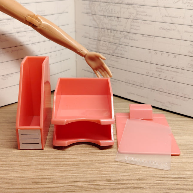 Pink Desktop Organizer 1.75" – Dollhouse Stationery by Epoch (Pre-Owned)