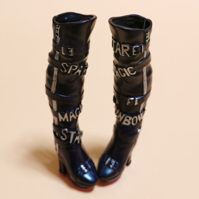 Rainbow High Black Tall Boots – Amaya Raine Replacement Shoes (Pre-Owned)