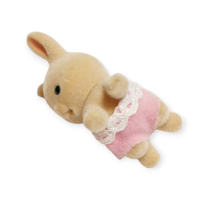 Sylvanian Families Milk Rabbit Crawling Baby – Toddler Doll (Pre-Owned)