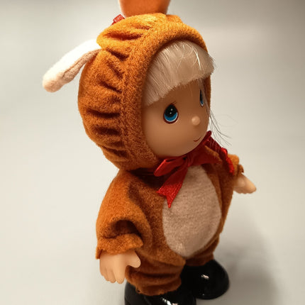 Precious Moments Xmas Deer Outfit – 5" Doll Ornament (Enesco, Pre-Owned)