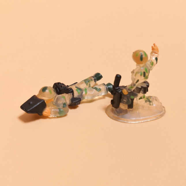 Toy Miniature Lot of 2 Clear Camo Soldier – 1" Diorama Figure (Pre-Owned)