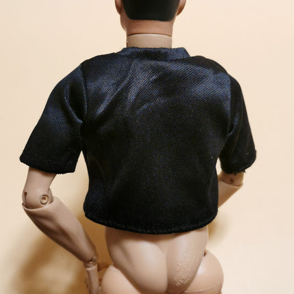 1/6 Scale Black Shiny Short Sleeves Shirt Top – for 12" Figure (Pre-Owned)