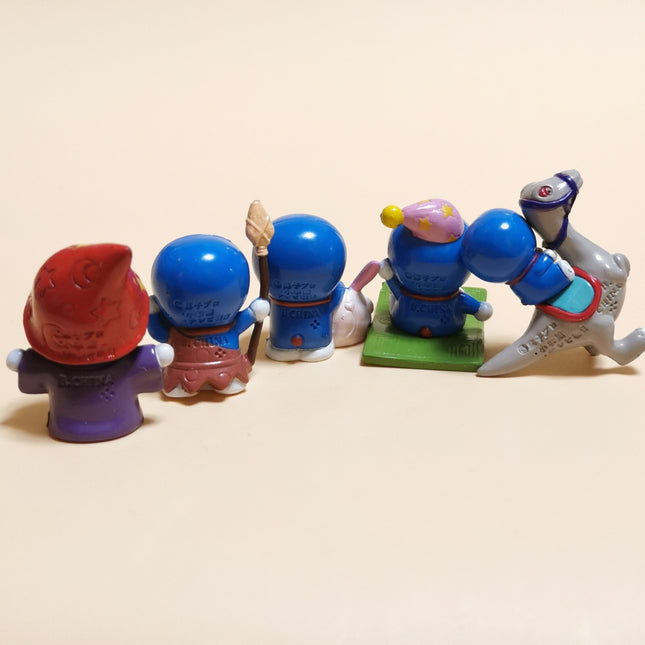DORAEMON as WIZARD w DINO 1.5" Mini Figure Movie Toy Collectible Lot of 5