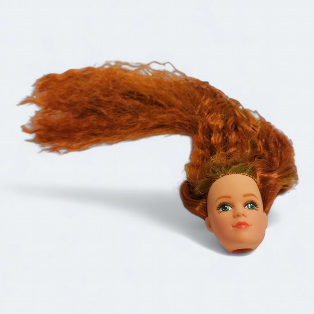 1/6 Scale Kid Kore Girl Doll Head Only – Green Eyes Red Curly Hair (Pre-Owned)