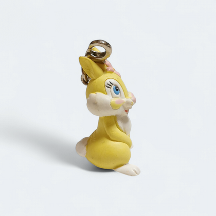 Miss Bunny Yellow Rabbit 1.25" Charm – Disney Zipper Pull by Yujin (Pre-Owned)