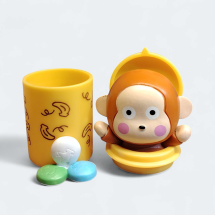 Sanrio Osaru no Monkichi in Candy Tube – 3.5" Storage Box (2012) (Pre-Owned)