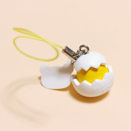 San-X Rilakkuma Yellow Chick in Egg Shell – 1" Charm Keychain (Pre-Owned)