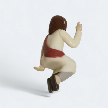 Miniature Smiling Jesus Sitting 2" Figure – Dollhouse Christian Decor (Pre-Owned)
