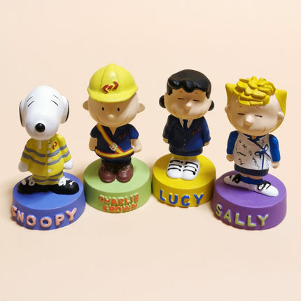 Peanuts Charlie Brown Snoopy Lucy – 2.5" Figurine Lot of 4 (Hong Kong, Pre-Owned)