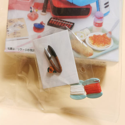 Re-Ment Elementary School #10 Pink Sewing Kit with Box & Scissors (Sealed)