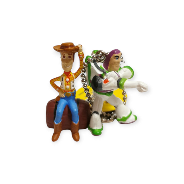 Toy Story Buzz Lightyear & Woody 1" Mini Figures – Keychain Pair (Pre-Owned)