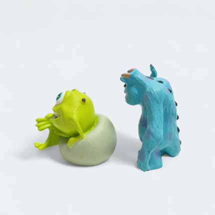 Disney Monsters Inc Mike & Sulley 1" Mini Figures – Diorama Set (Pre-Owned)