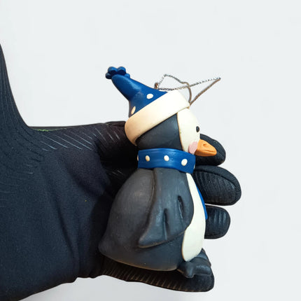 Penguin with Winter Scarf & Hat – 3.5" Resin Christmas Ornament (Pre-Owned)