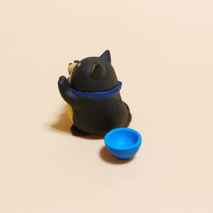 Chubby Black Shiba Inu Puppy Dog 1.25" Mini Figure – Dollhouse Animal (Pre-Owned)