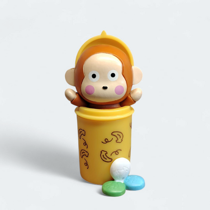 Sanrio Osaru no Monkichi in Candy Tube – 3.5" Storage Box (2012) (Pre-Owned)
