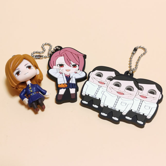 Jujutsu Kaisen Nobara Kugisaki & Dandadan Keychains – Lot of 3 (Pre-Owned)