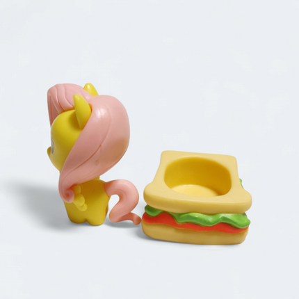 My Little Pony Cutie Mark Crew Fluttershy with Sandwich – 1.5" Figure (Pre-Owned)