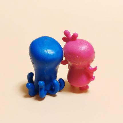 Lot of 2 Hasbro Ugly Dolls Fingertoes & Moxy – 1.5" Mini Figures (2018, Pre-Owned)