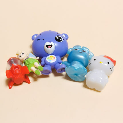 Lot of 5 Miniature Care Bear Tinkerbell Rocket Figures – Loose Gift (Pre-Owned)