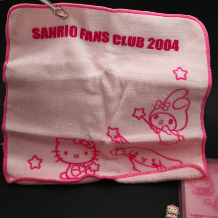 Sanrio Hello Kitty Fan Club Exclusive Set – Bag, Towel & Mirror (2004, Rare, Pre-Owned)