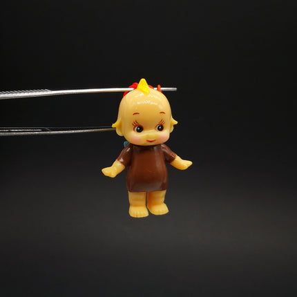 Rare Kewpie Baby x 7-Eleven Brown Outfit – 2" Keyring Figure (Pre-Owned)