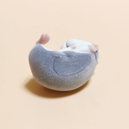 Chubby Dark Gray Hamster 1.75" Flocked Mini Figure – Dollhouse Pet (Pre-Owned)