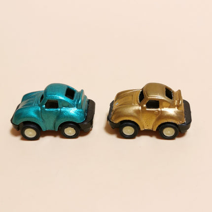 Porsche Gold & Green 1" Diecast – Vintage 90s Japan Lot of 2 (Pre-Owned)
