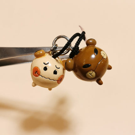 Mocainu Brown & Beige Coffee Bean Dog – 3/4" Keychain (Japan, Rare, Pre-Owned)