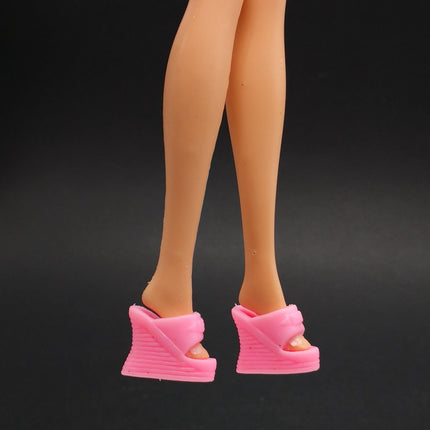 1/6 Scale Pink Platform Wedge Sandal Shoes – for 11" Doll Female (Pre-Owned)