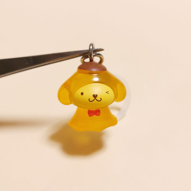 Sanrio Pompompurin Mejirushi Clear – 3/4" Umbrella Charm Keychain (Pre-Owned)