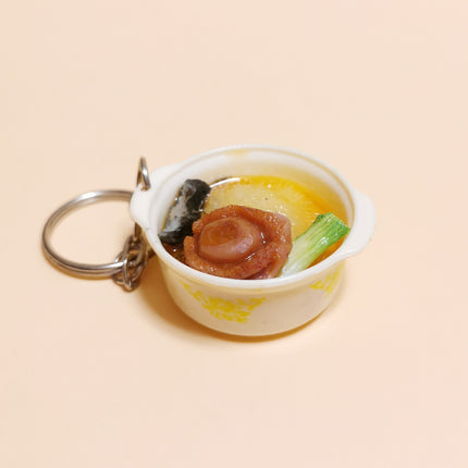 Miniature Buddha's Temptation Chinese Food 1.75" Keychain Charm – Dollhouse Meal (Pre-Owned)
