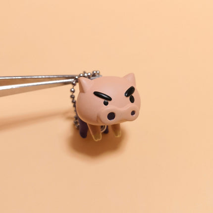 Crayon Shin-Chan BURIBURIZAEMON PIG CHARM KEYCHAIN 1" Mini Figure Collectible