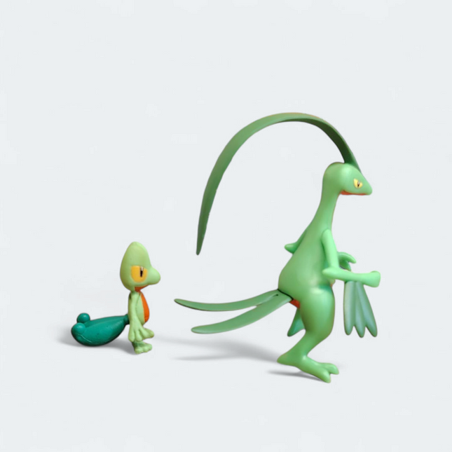 Pokemon Scale World 1/20 Scale Treecko & Grovyle 2.5" Mini Figure (Bandai, Pre-Owned)