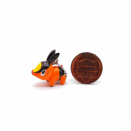 Pokemon Tepig 1/2" Mini Figure – Keychain Charm (Nintendo, Pre-Owned)