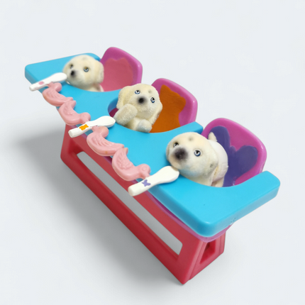 Puppy In My Pocket Dalmatian Triplets with Feeding Chair – Miniature Dogs (Pre-Owned)