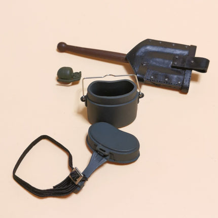 1/6 Scale Shovel with Holder & Mess Tin – Military Accessories (Pre-Owned)