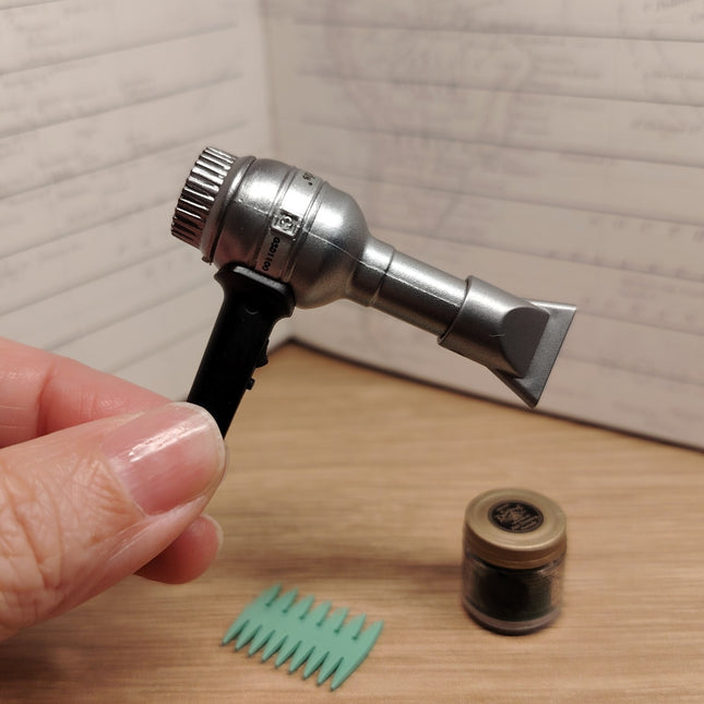 Barber Shop Hair Dryer, Comb & Pomade Miniatures – Dollhouse (Pre-Owned)
