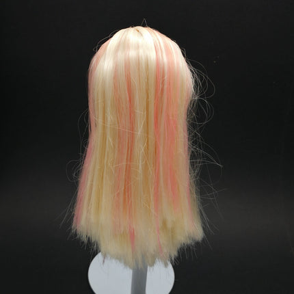 1/6 Doll Barbie Head Only – Blonde Hair Straight with Pink Highlight 1998 (Pre-Owned)