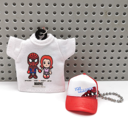 Marvel Spider-Man Miniature T-Shirt & Cap Keychain – 2010 (Pre-Owned)