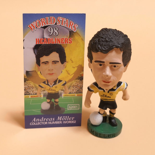 SOCCER FOOTBALL ANDREAS MOLLER World Star 2.5" Mini Figure Loose 1998 Headliners