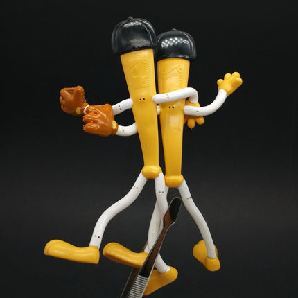 Lot of 2 Pittsburgh Pirates Bendable 6" Figure Toy Promo Collectible Giants Bat