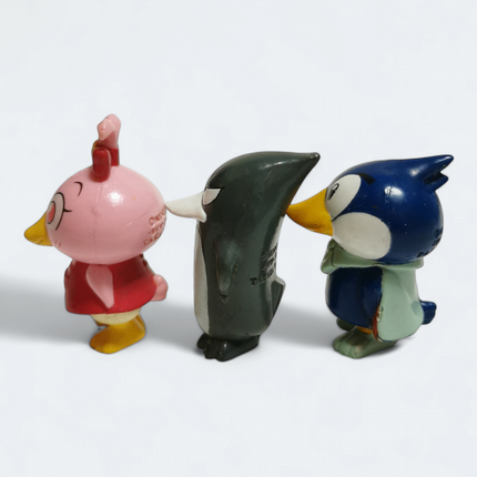Vtg Kyoro-Chan Penguin Friends – 2" PVC Lot of 3 (Morinaga 1999, Pre-Owned)