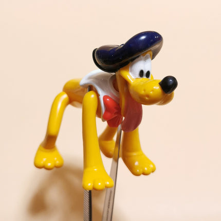 Pluto with Beret 4" Articulated Figure – Epcot Center 90s Cake Topper (Pre-Owned)