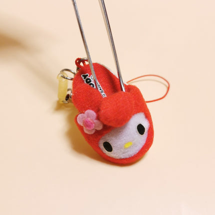 Sanrio My Melody Slipper – 1.75" Plush Keychain (Screen Cleaner) (Pre-Owned)